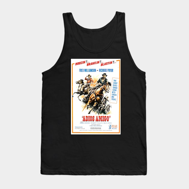 Vintage Western Movie Poster - Adios Amigo Tank Top by Starbase79